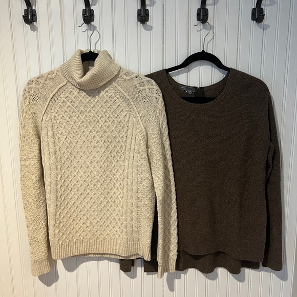 Vince Sweaters - (2) Vince Wool + Yak Sweaters S+M